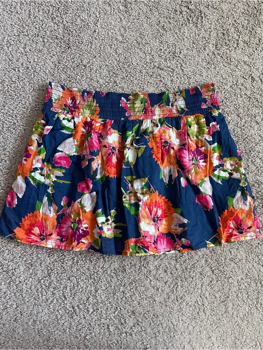 Aeropostale Navy Floral Mini Skirt Womens M